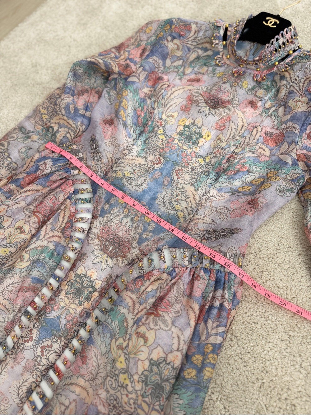 Sale‼️ Zimmer man Rebellion beaded Floral Midi Dress - Picture 7 of 15